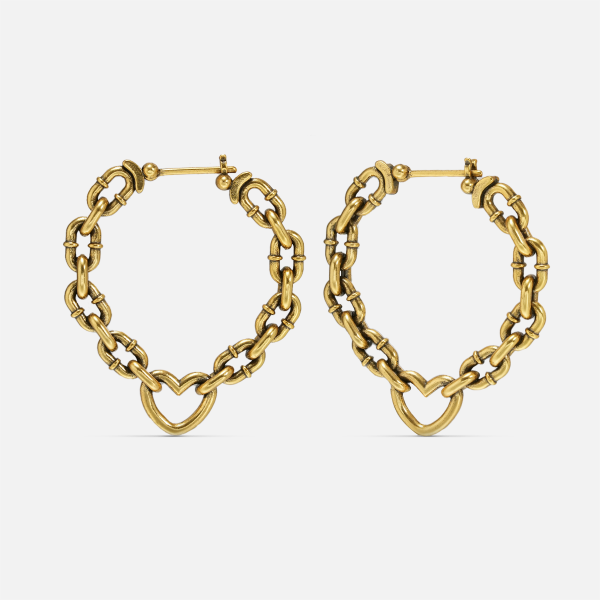 HEARTFELT CHAIN EARRINGS