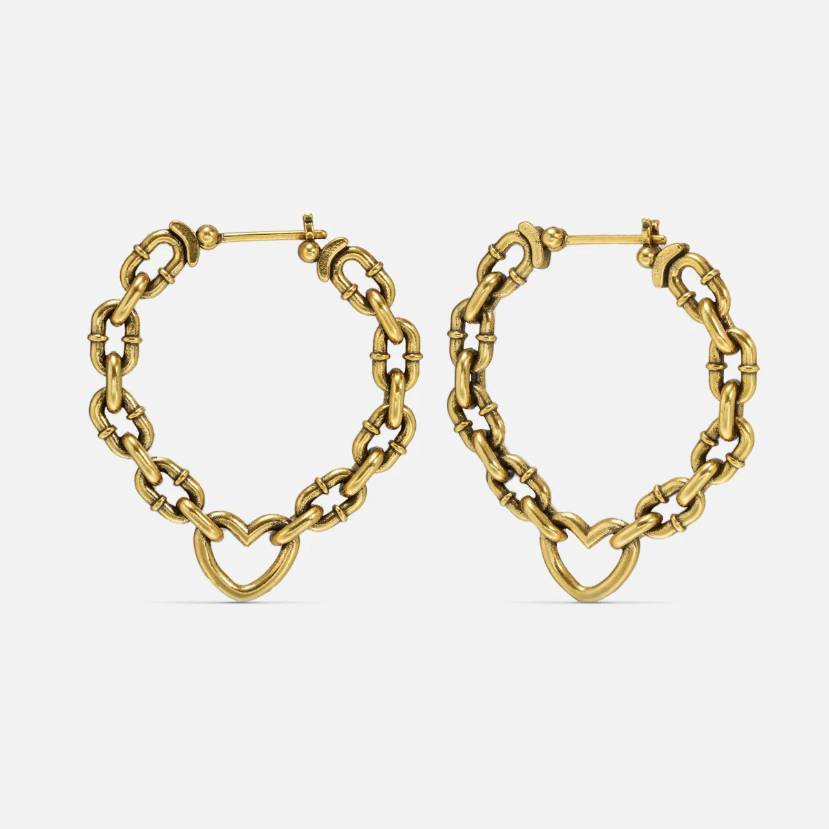 HEARTFELT CHAIN EARRINGS