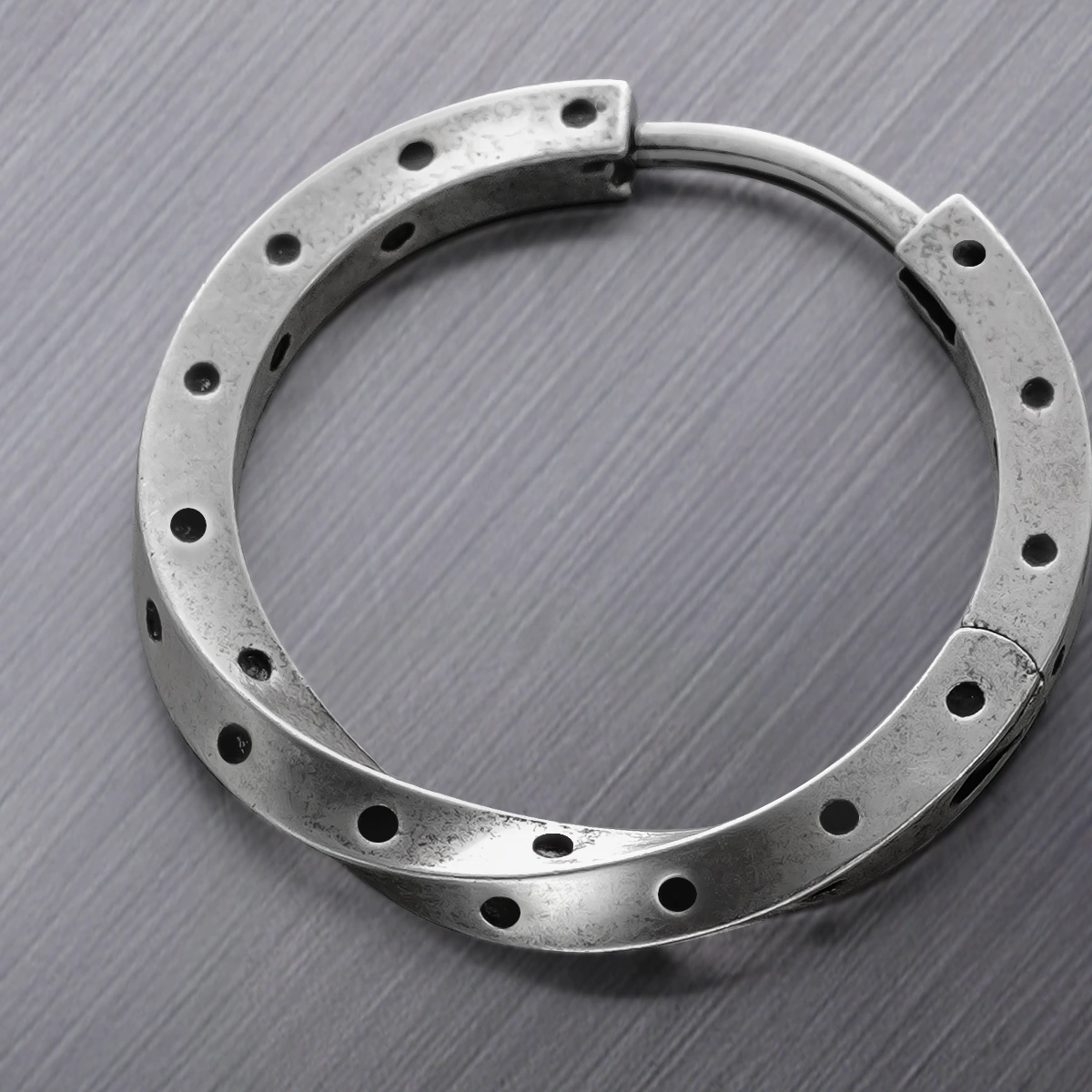 PERFORATED HOOP EARRINGS