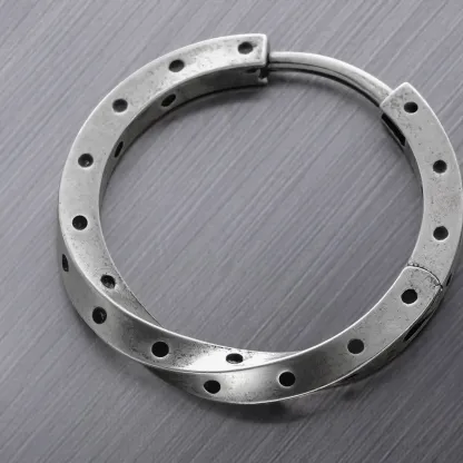 PERFORATED HOOP EARRINGS