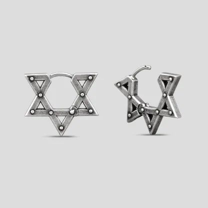 Geometric Star Earrings
