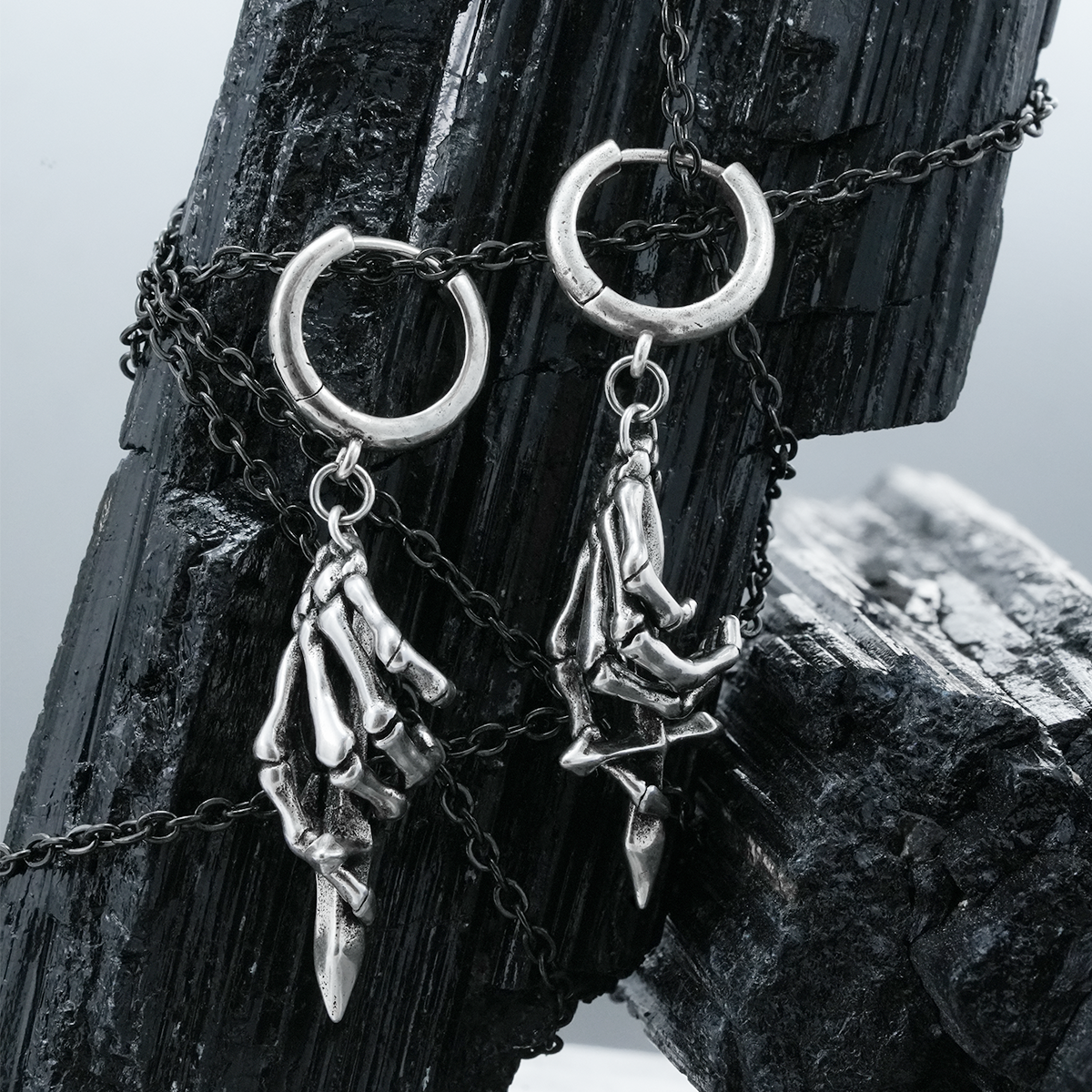 BONE CHARMED EARRINGS