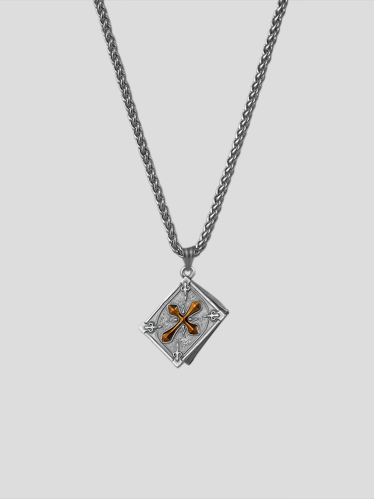 PUNKYOUTH Cross Magic Book Pendent Necklace