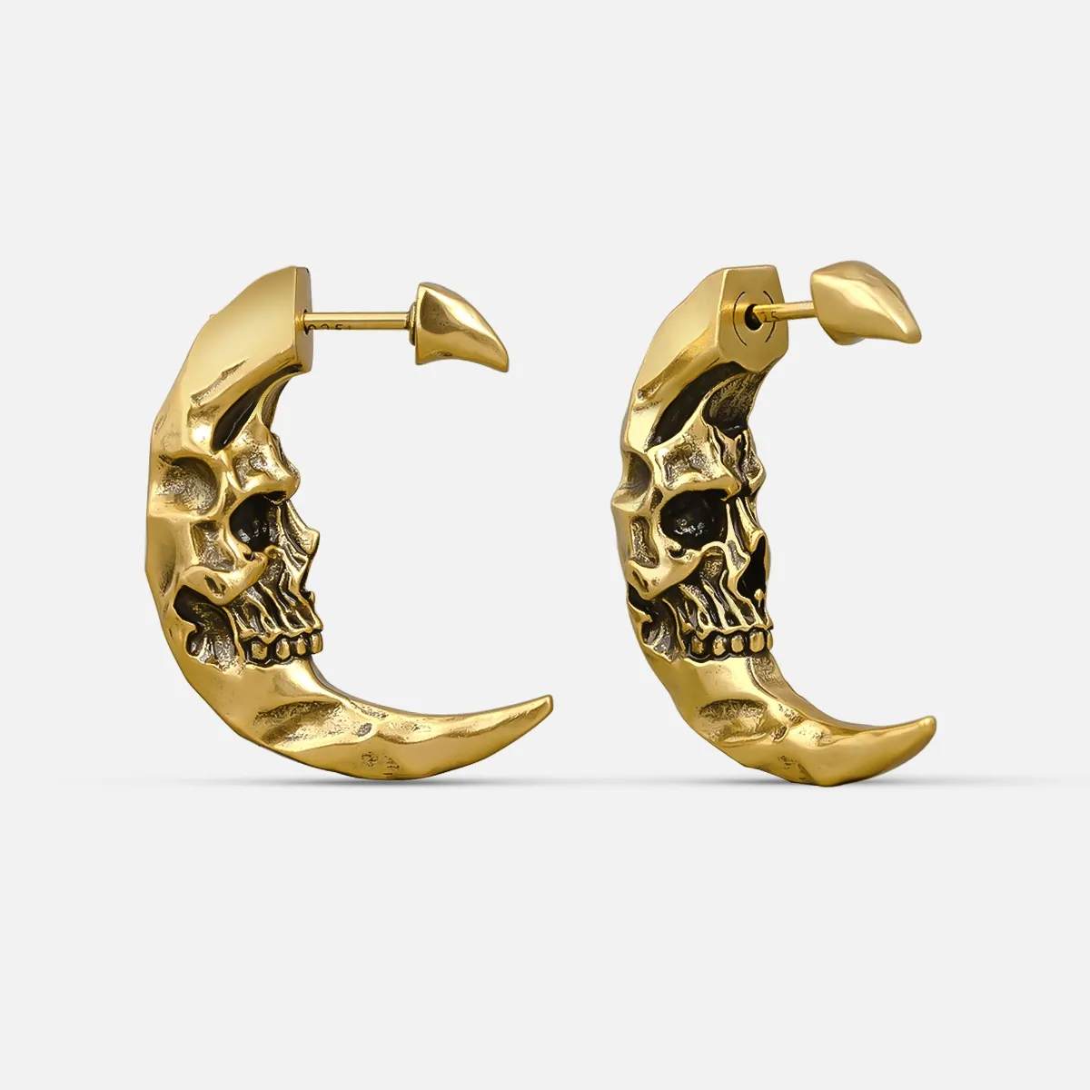 CRESCENT SKULL EARRINGS