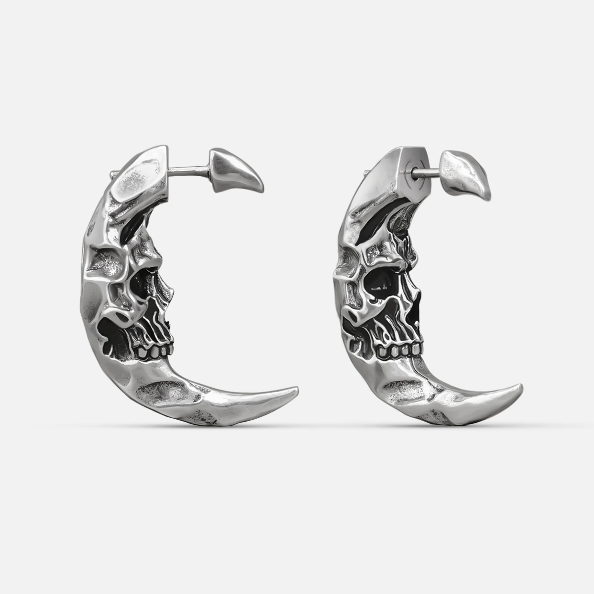 CRESCENT SKULL EARRINGS