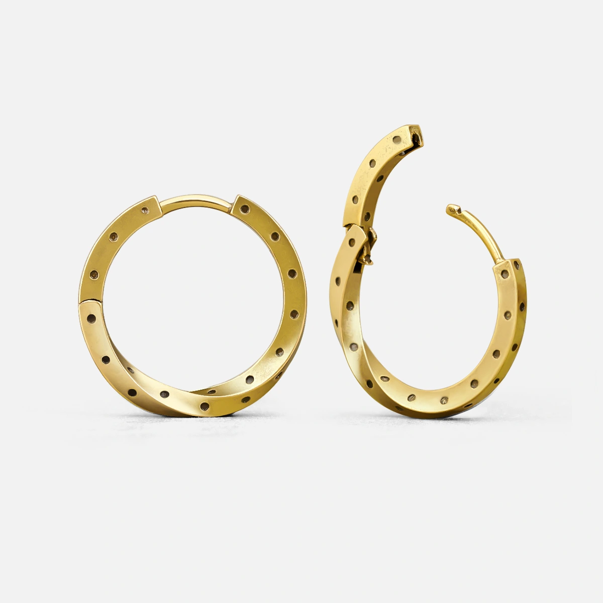 PERFORATED HOOP EARRINGS