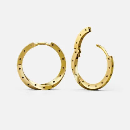 PERFORATED HOOP EARRINGS