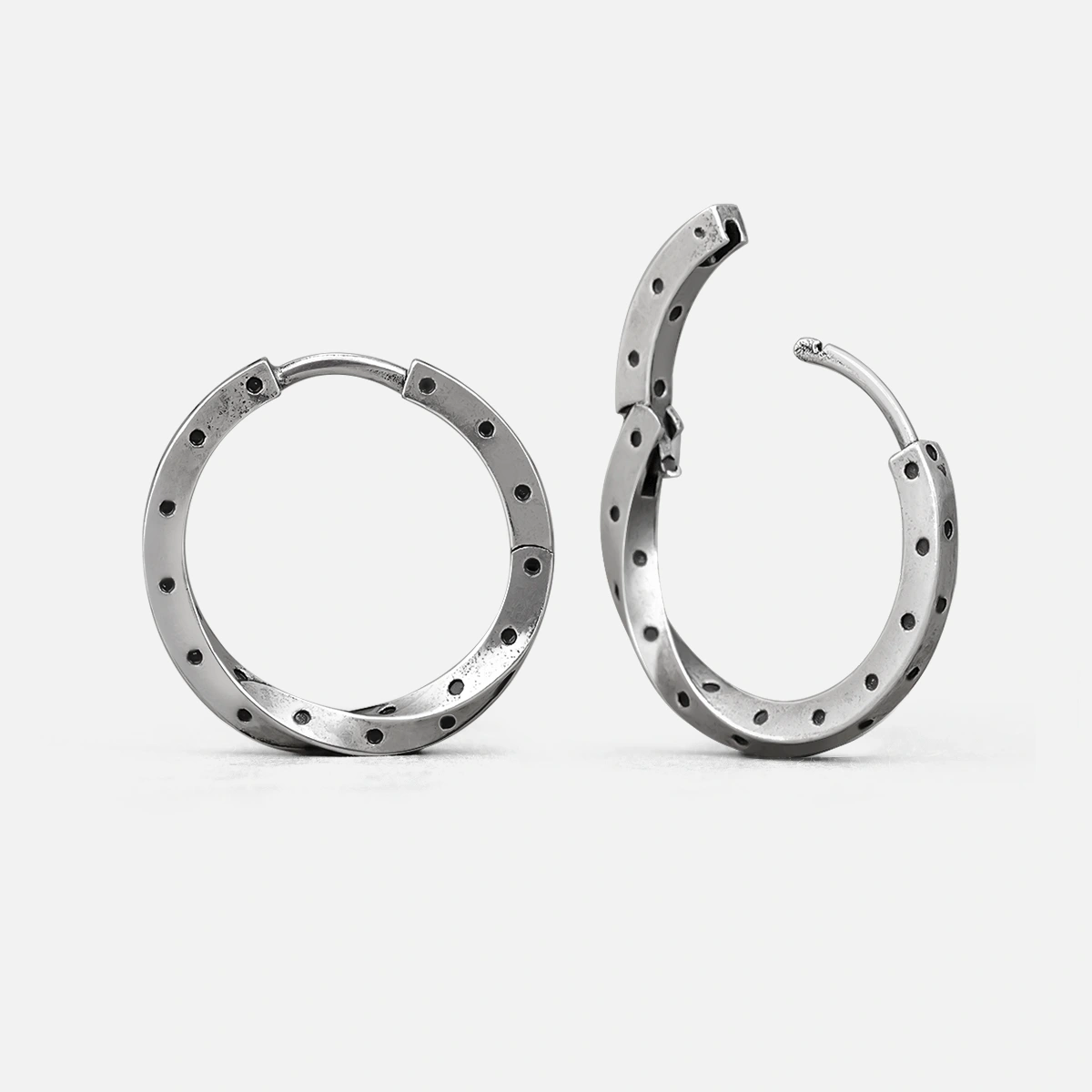 PERFORATED HOOP EARRINGS
