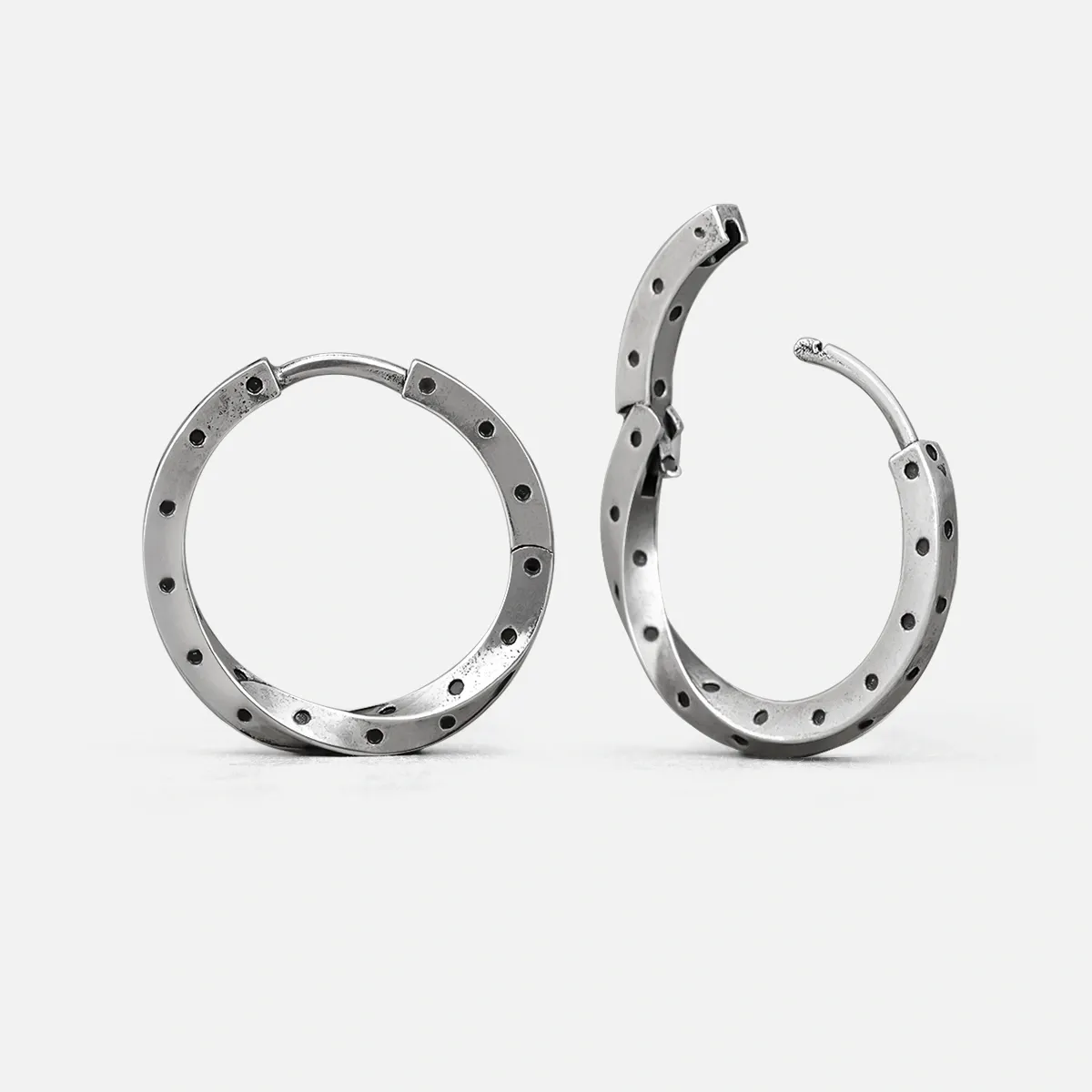 Perforated Hoop Earrings
