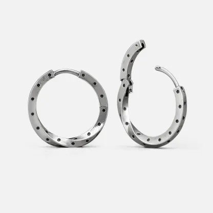 Perforated Hoop Earrings