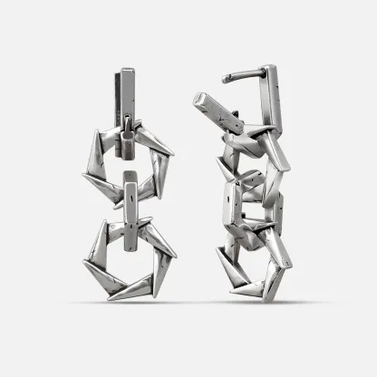 Hexagonal Edge Earrings