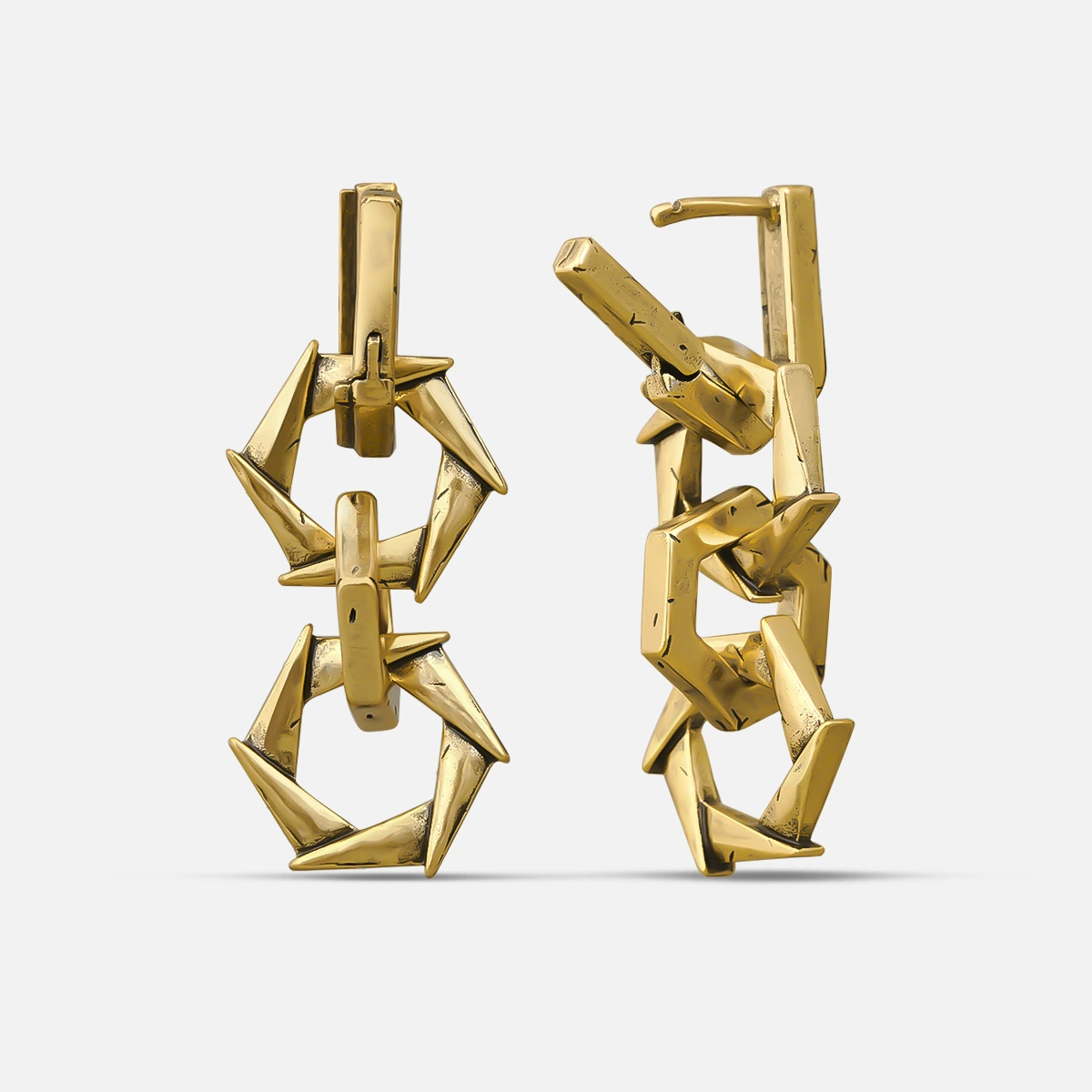 HEXAGONAL EDGE EARRINGS