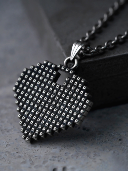PUNKYOUTH Magnetic Heart Pendent Necklace
