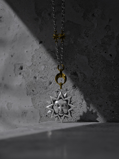 PUNKYOUTH Sun Flower Pendent Necklace