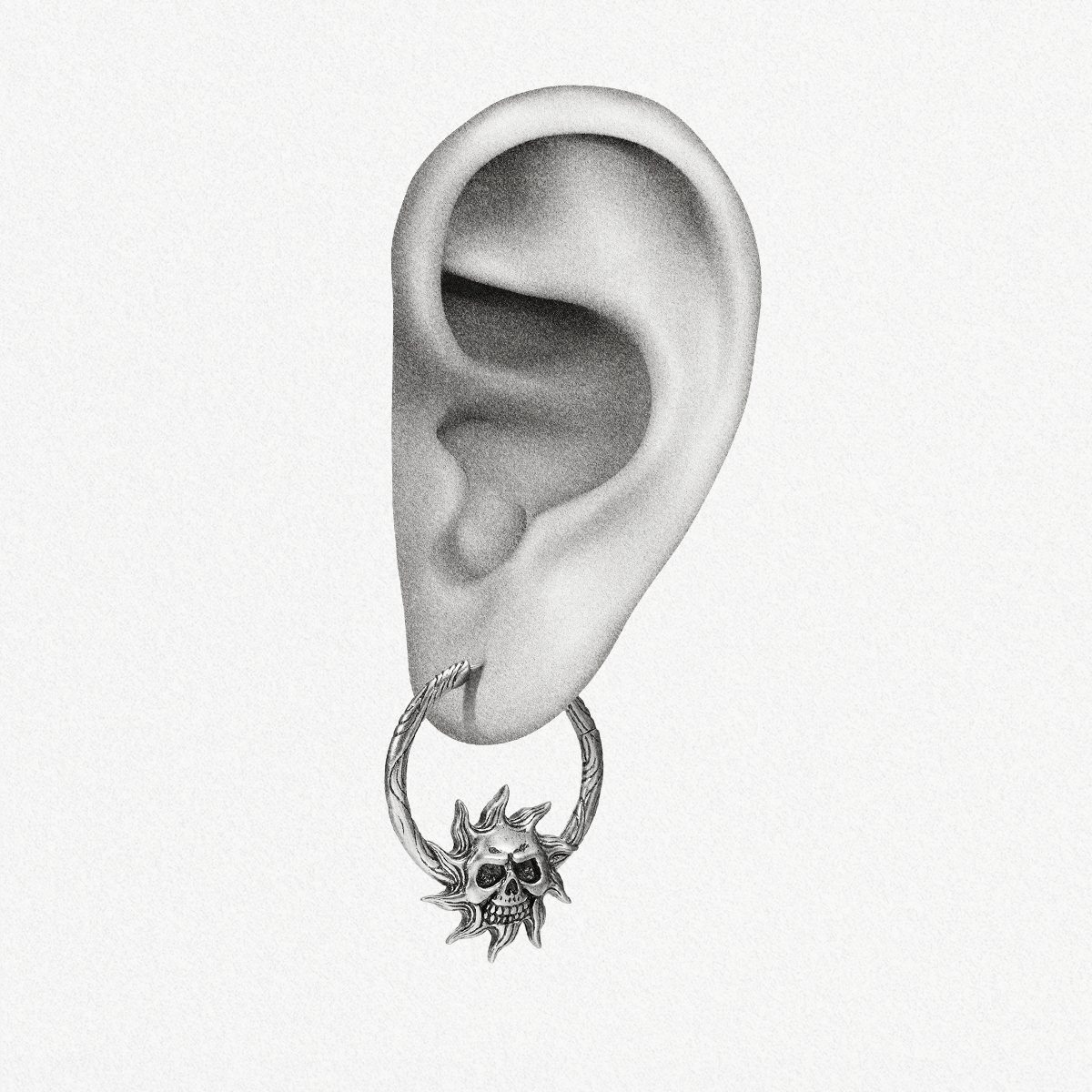 LUNAR SOLAR SKULLS EARRINGS
