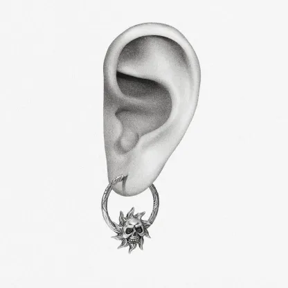 LUNAR SOLAR SKULLS EARRINGS