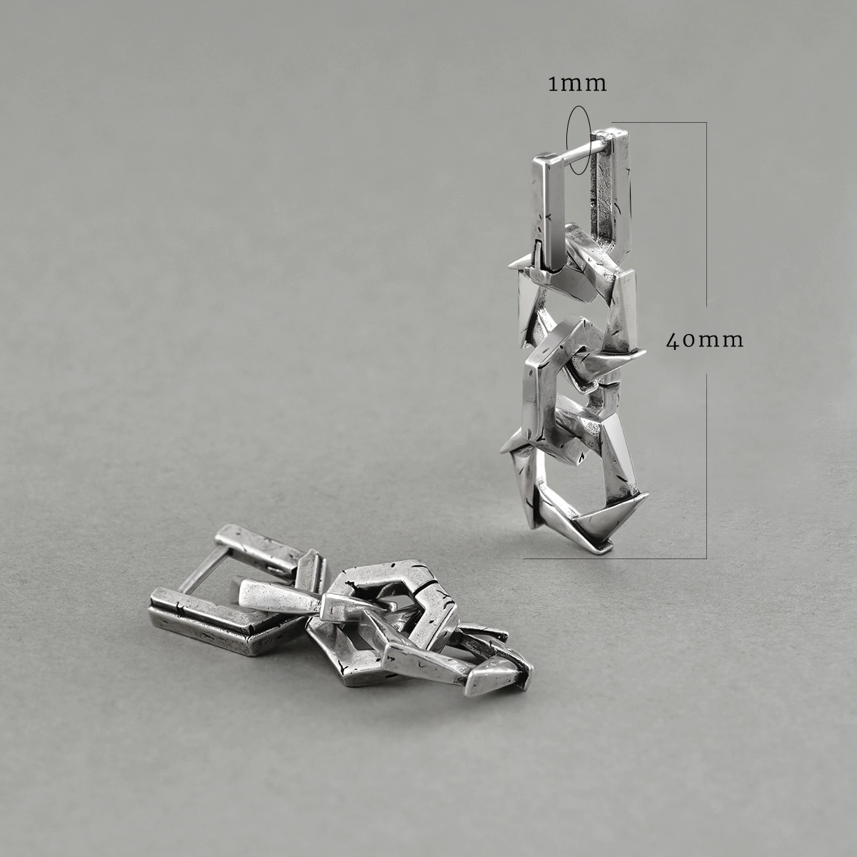 HEXAGONAL EDGE EARRINGS