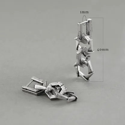 HEXAGONAL EDGE EARRINGS