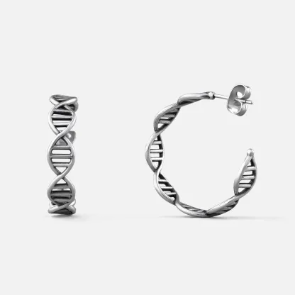 DNA Hoop Earrings