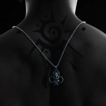 PUNKYOUTH Clown Poker Clubs Pendent Necklace