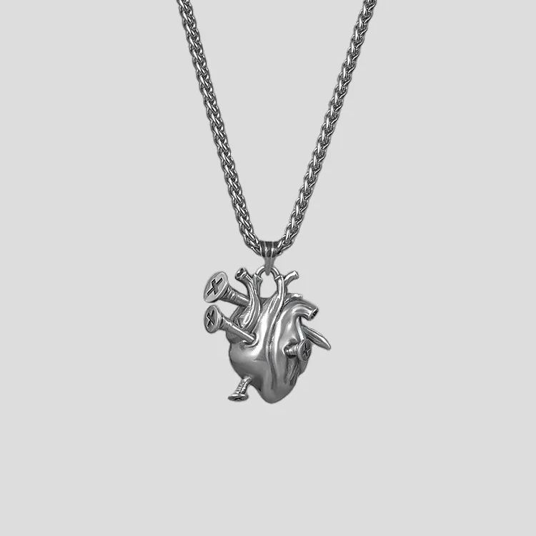 PUNKYOUTH Heart Organ Pendent Necklace