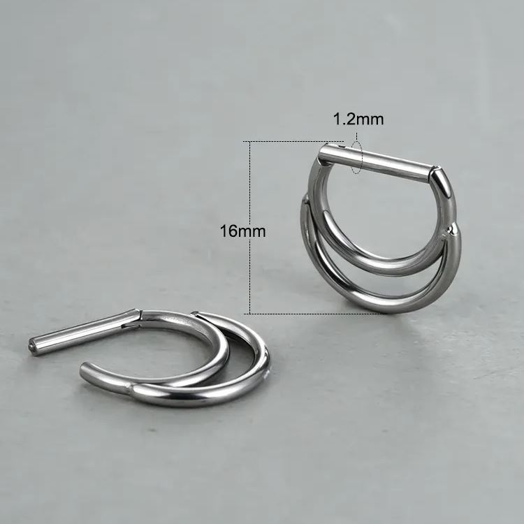 PUNKYOUTH D Shaped Moon Nose Ring