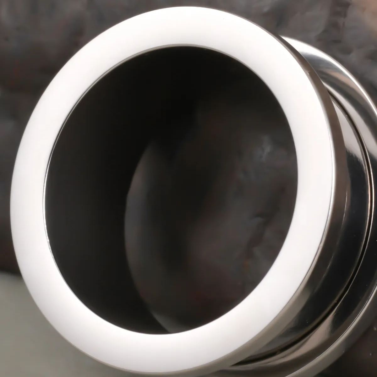 PUNKYOUTH Simple Silver Ear Tunnels 8-25mm