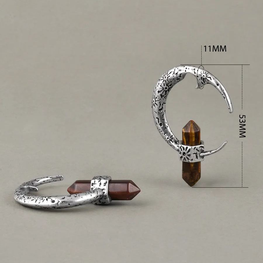 PUNKYOUTH Moon Stone Ear Weight 11mm