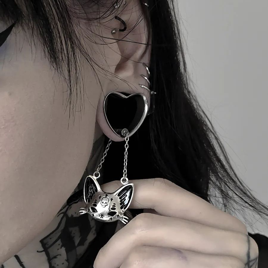 MYSTIC CAT SKULL DANGLES
