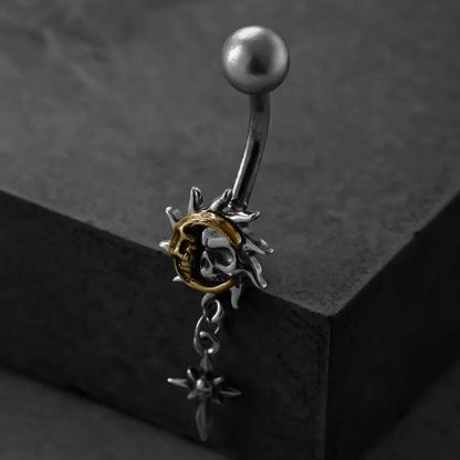 PUNKYOUTH Skull Sun Moon Belly Navel Ring