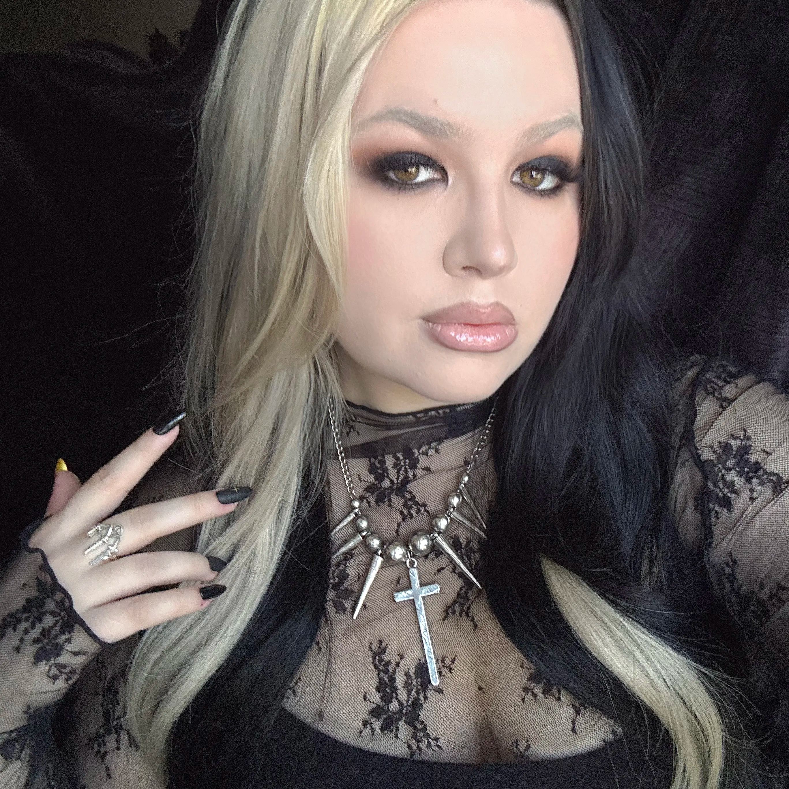REBEL SPIKED CROSS NECKLACES
