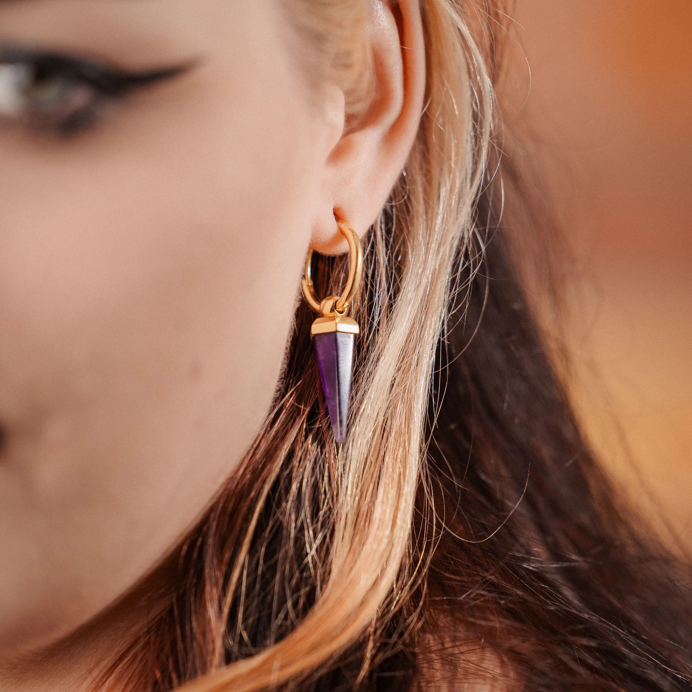 CRYSTAL PRISMATIC EARRINGS