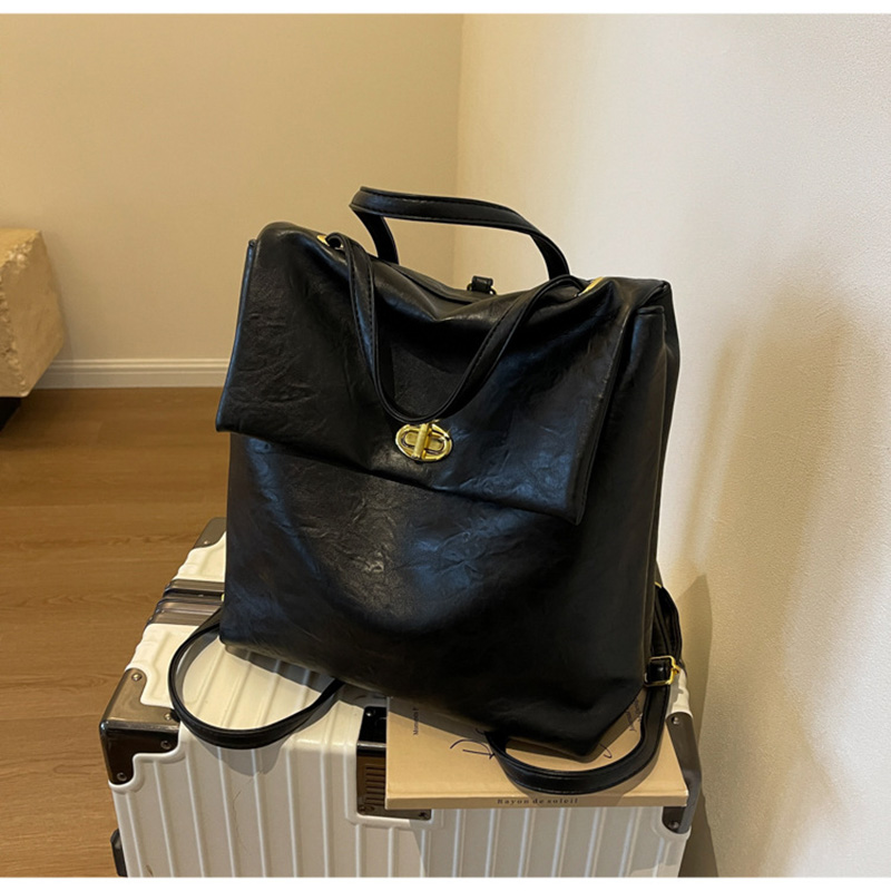 Vintage nagy kapacitású szarvasbőr hátizsák