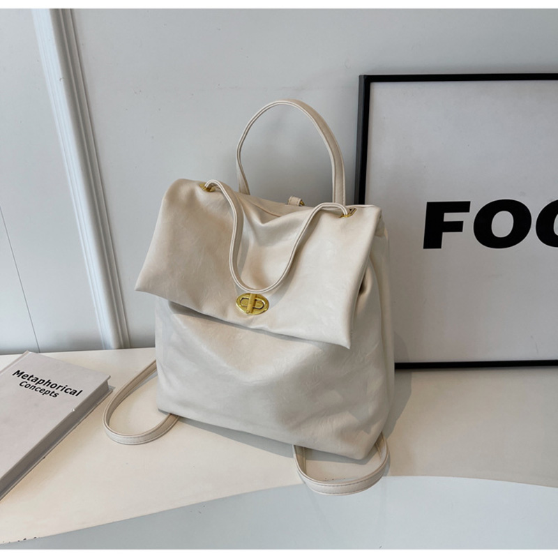 Vintage nagy kapacitású szarvasbőr hátizsák