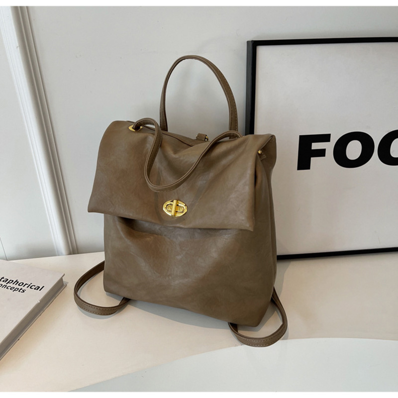 Vintage nagy kapacitású szarvasbőr hátizsák