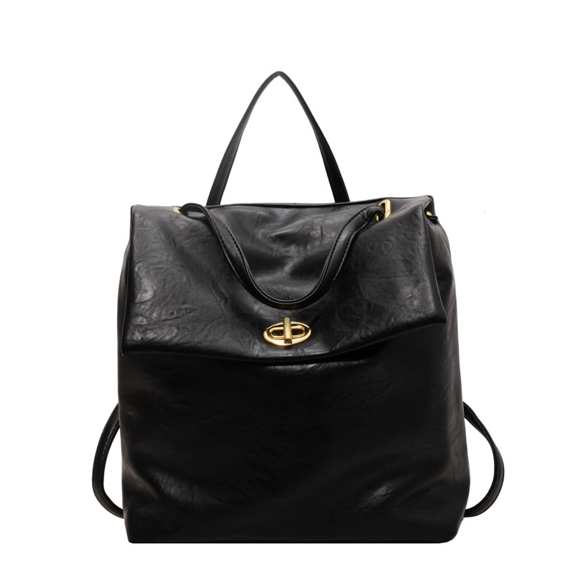 Vintage nagy kapacitású szarvasbőr hátizsák