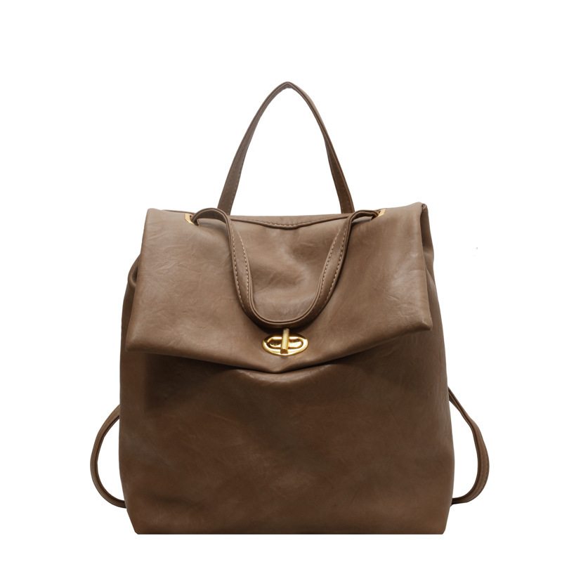 Vintage nagy kapacitású szarvasbőr hátizsák