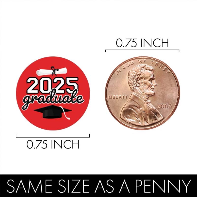 2025 Graduation Candy Stickers for Chocolate Kisses Class of 2025 Party Favors