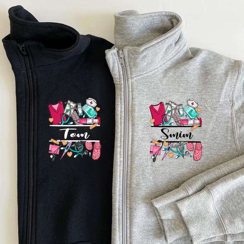 Custom Name Nurse Pullover Sweatshirt