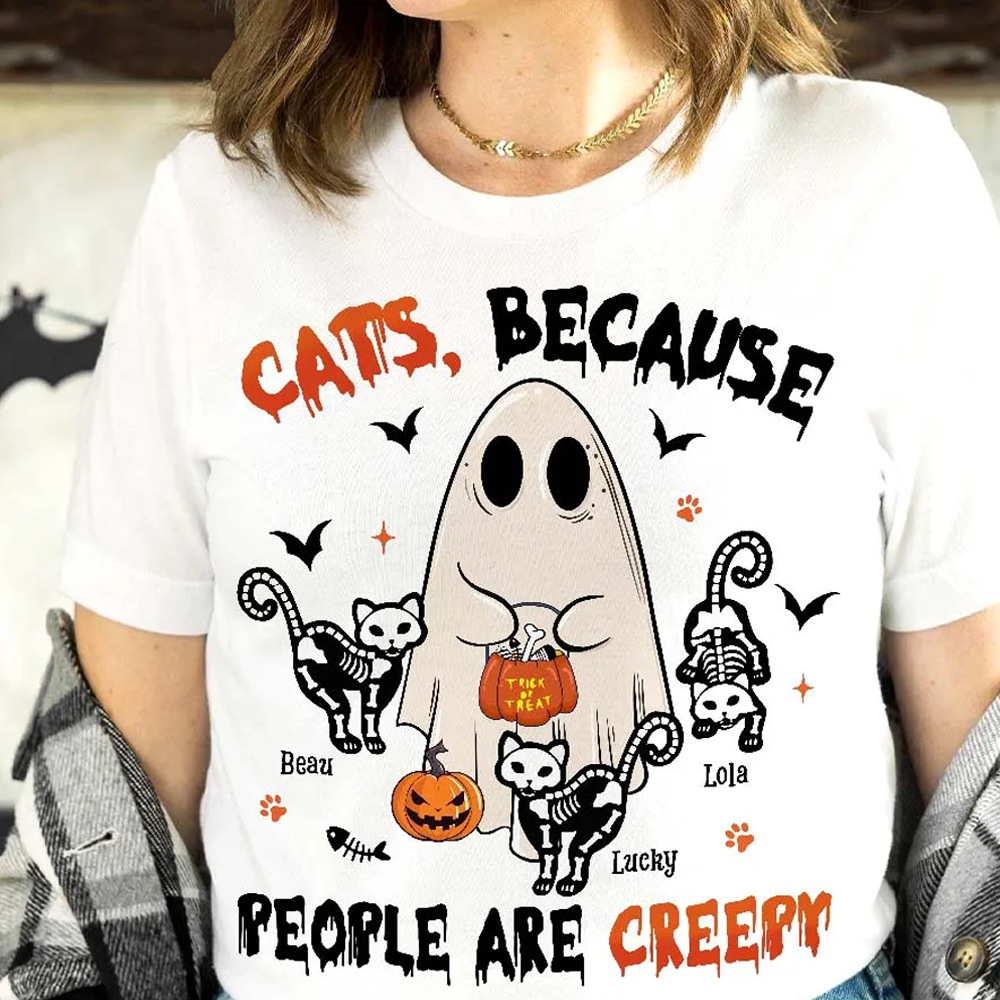 Personalized Funny Ghost Dogs And Cats T-shirt