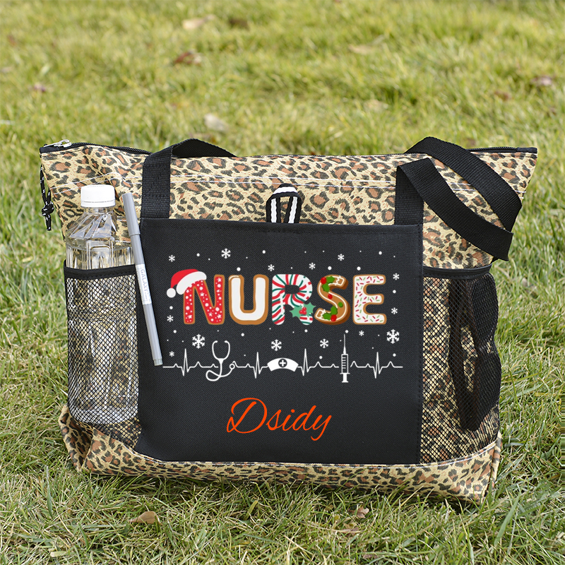 Nurse Christmas Custom Tote Bag