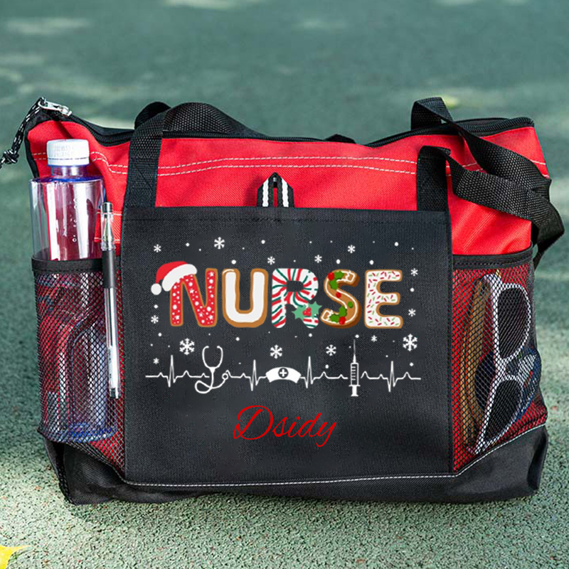 Nurse Christmas Custom Tote Bag