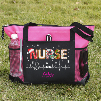 Nurse Christmas Custom Tote Bag
