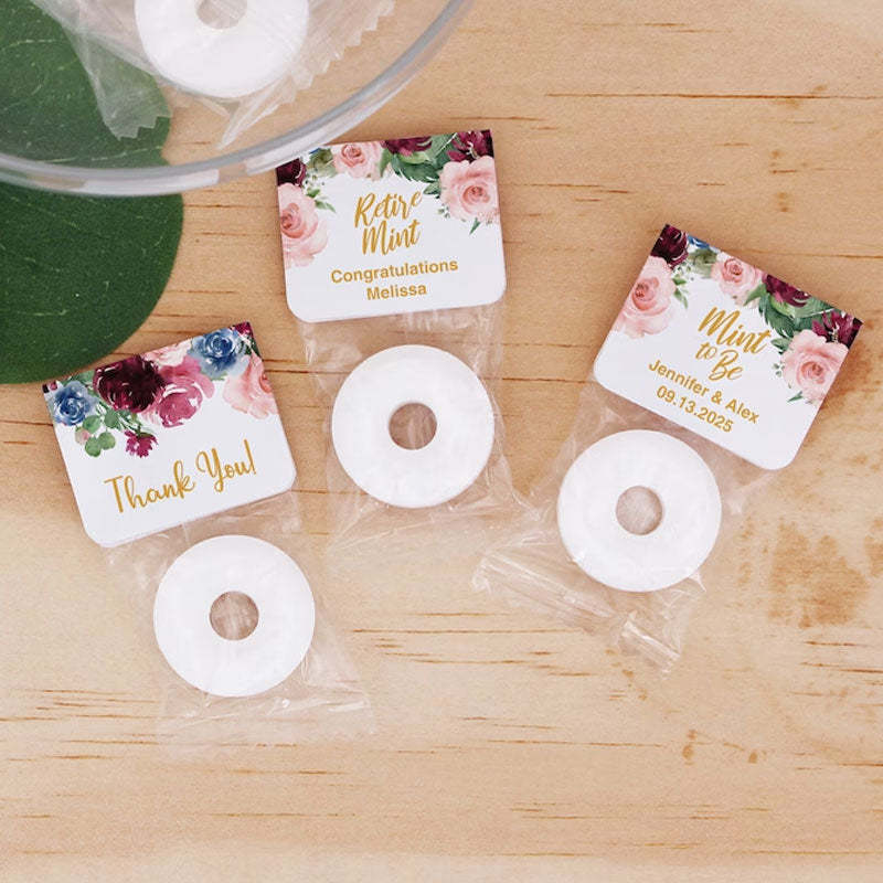 Mint to Be Wedding Favors Wedding Floral Favor Personalized Wedding Favor Mints