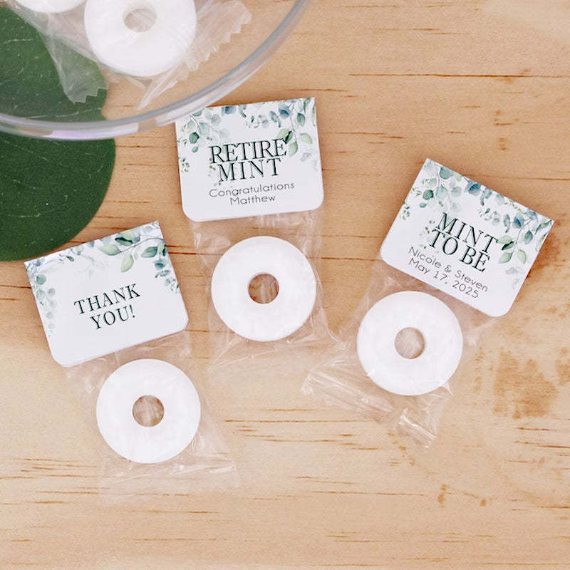 Mint to Be Wedding Favors Wedding Floral Favor Personalized Wedding Favor Mints