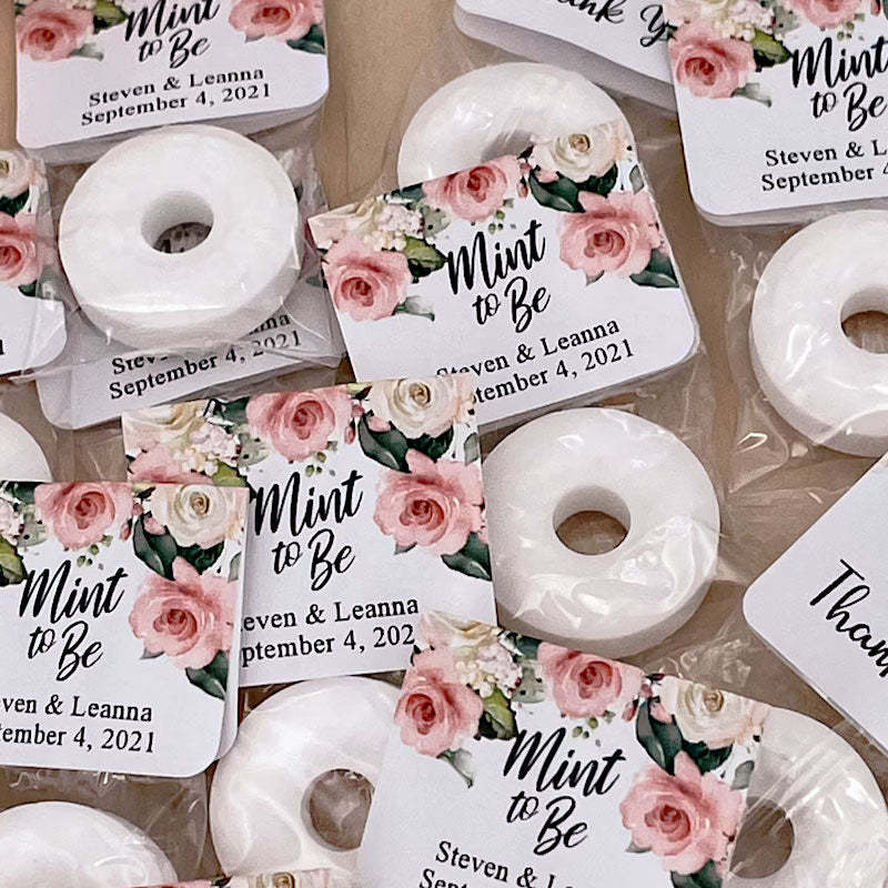 Mint to Be Wedding Favors Wedding Floral Favor Personalized Wedding Favor Mints