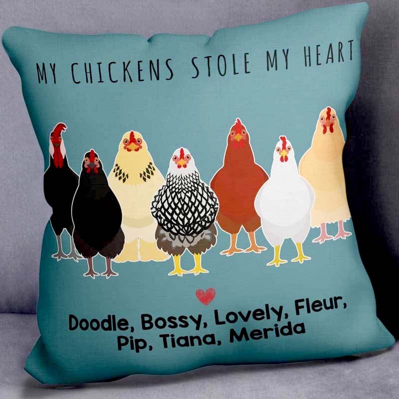 Personalized Chicken Pillow - Farm Style Custom Decor(Double-sided printing)