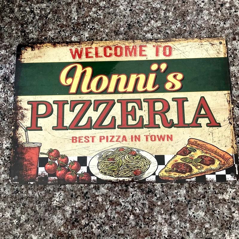 Personalized Pizzeria Sign Pizza Kitchen Decor Chef Gift