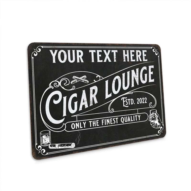 Personalized Cigar Lounge Sign Lounge Sign Man Cave