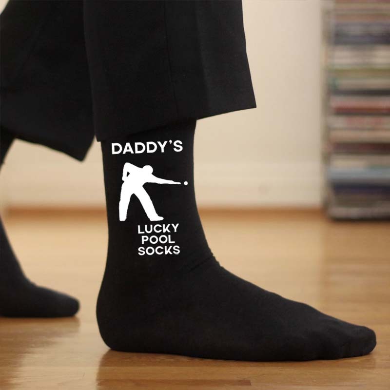 Personalised Lucky Pool Socks, Pool Gift - Gift for Pool Player